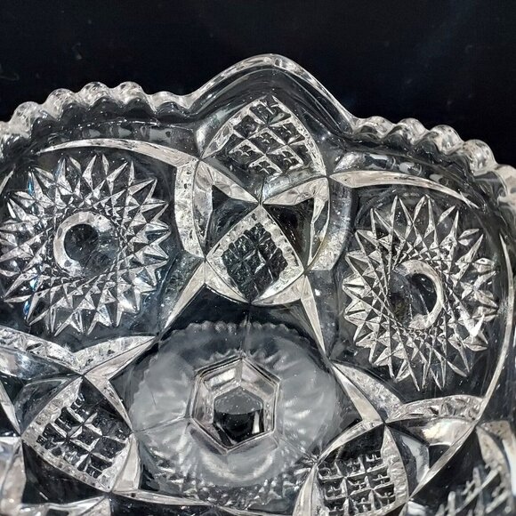 Early American Pressed Pattern Glass (EAPG)Pedestal/Compote Bowl 5" Tall Vintage - Picture 11 of 12